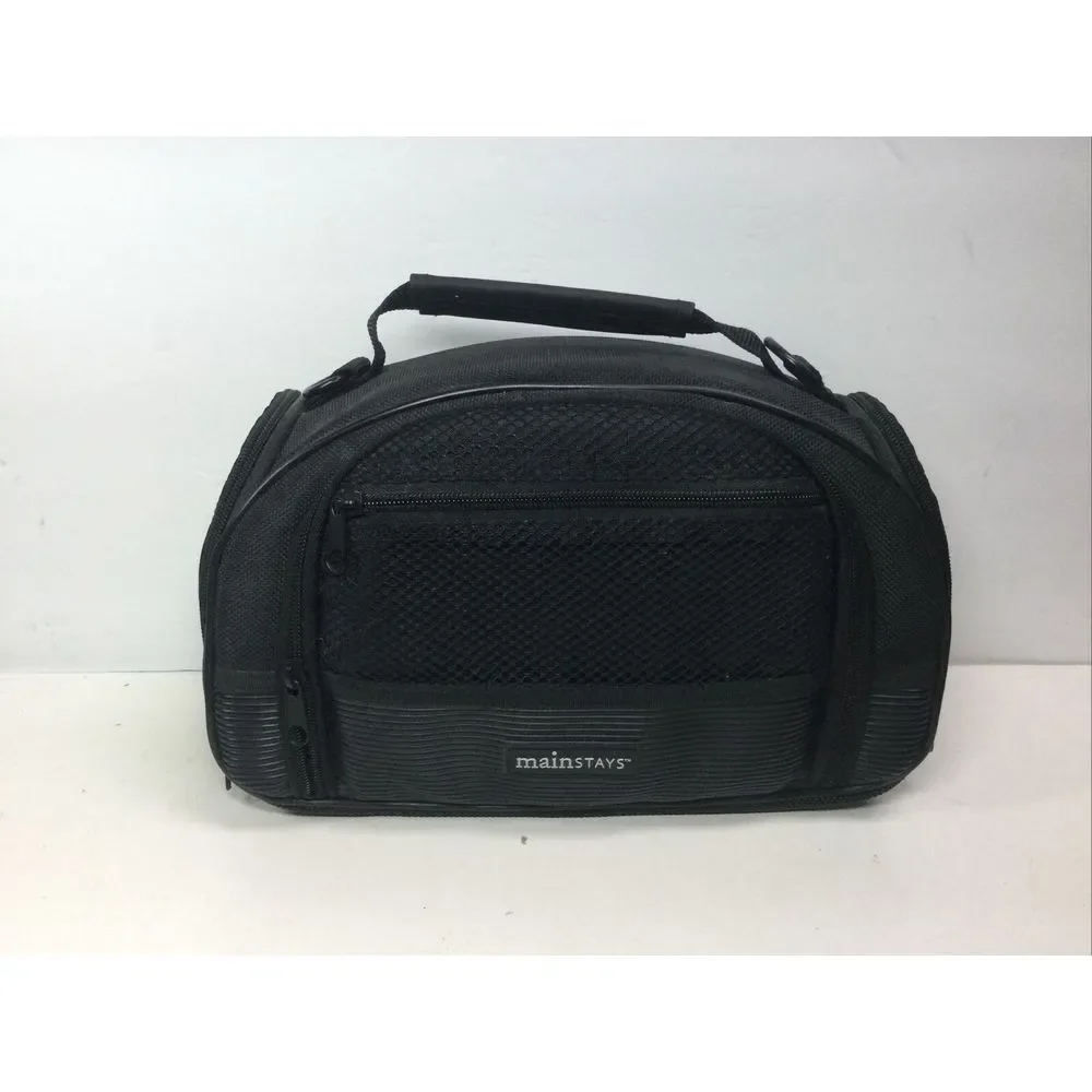 Mainstays Generic‎ Black Nylon Camera Bag 3 Outside Pockets No Shoulder Strap